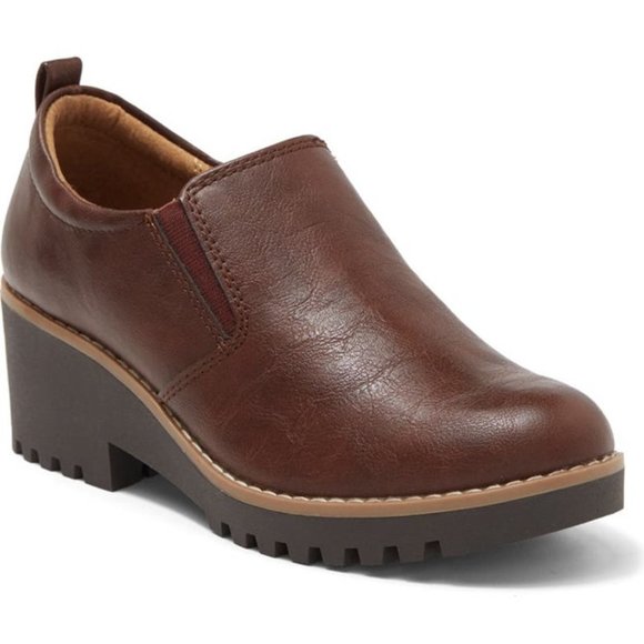 Eurosoft by Sofft Emari Booties Slip On Block Heel Boots Redwood Brown Size 9 - Picture 1 of 8
